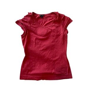 Lafayette 148 New York Red Short Sleeve Tee